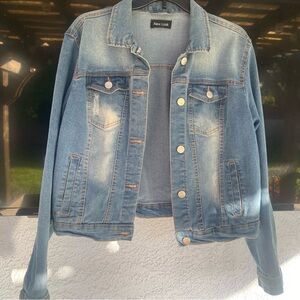 New Look Blue Denim Jacket SZ M EUC